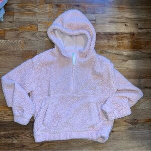 Mondetta Kids Pink Sherpa Half-Zip Hoodie L 14/16
